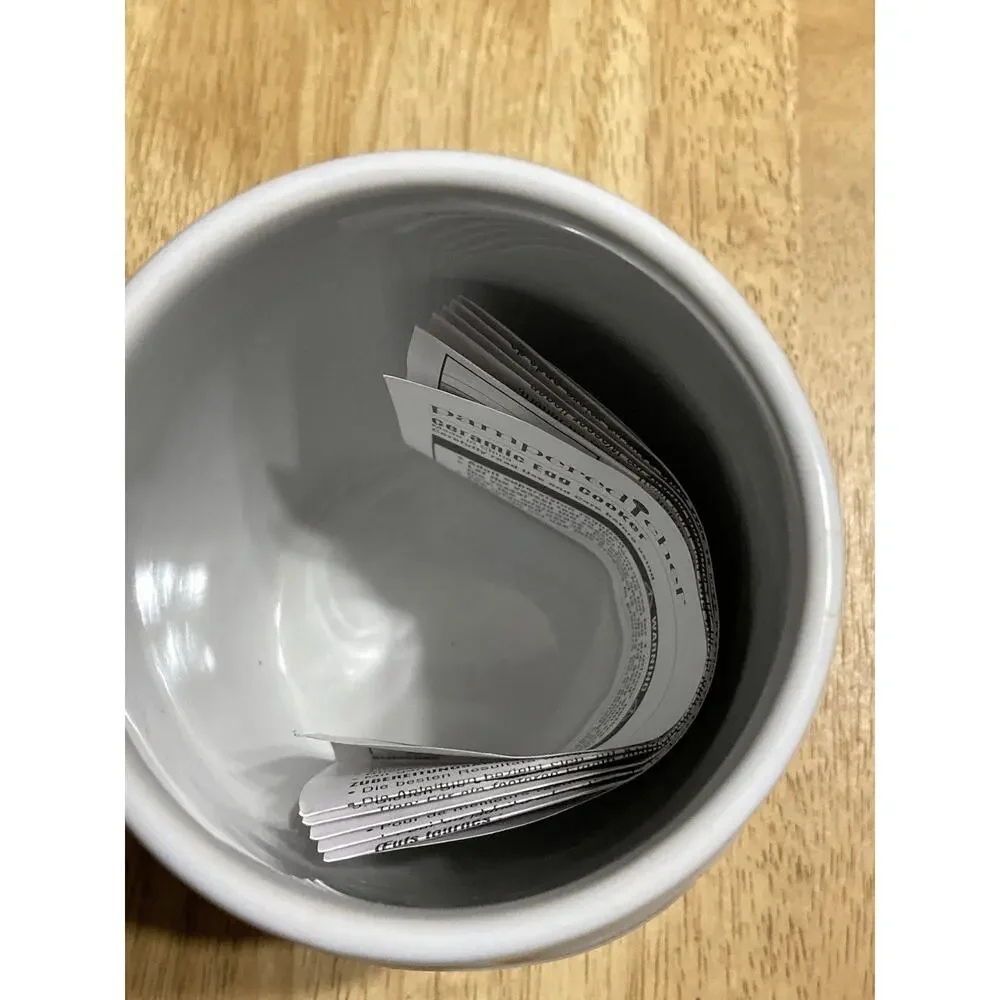 Pampered Chef Ceramic‎ White Microwave Egg Cooker 1529 w/ Instructions